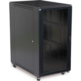 Kendall Howard™ 22U LINIER® Server Cabinet - Glass/Solid Doors - 36