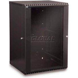 Kendall Howard™ 18U Fixed Wall Mount Cabinet - Glass Door 3140-3-001-18