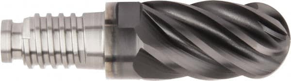 16mm Mill Diam, 24mm LOC, Solid Carbide Ball End Mill Head MPN:6072388