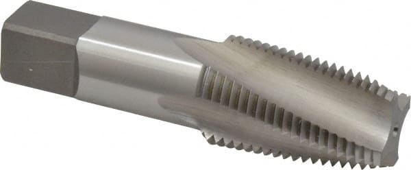 1/2-14 NPT, 4 Flutes, Modified Bottoming Chamfer, Bright Finish, High Speed Steel, Spiral Flute Pipe Tap MPN:1543379