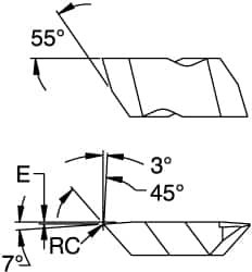 Threading Insert:  3 Size,  NTB Style,  K68 Grade,  C3Grade,  Carbide MPN:1182370