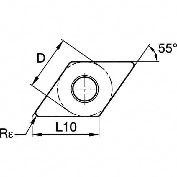 Turning Insert: DCGW3251FST KD1400, Polycrystalline Diamond MPN:3659979