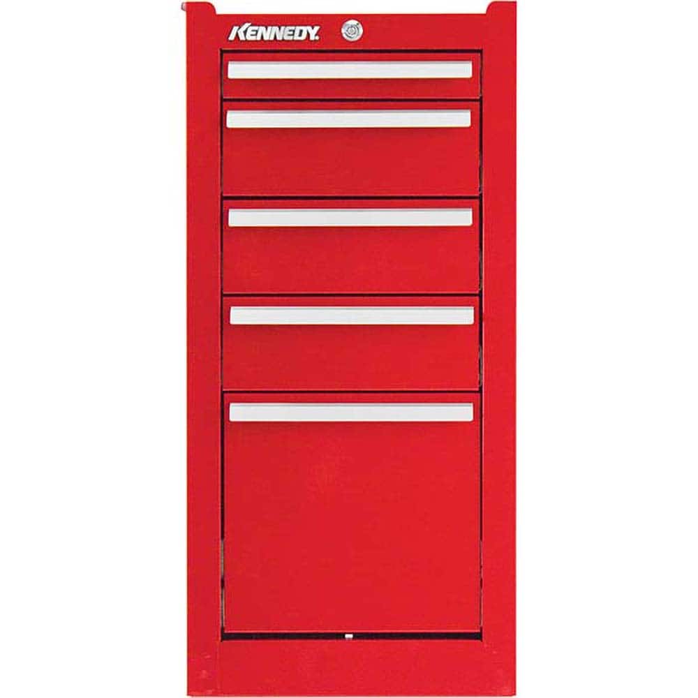 Side Cabinet: 5 Drawer, Red, Steel MPN:185XR