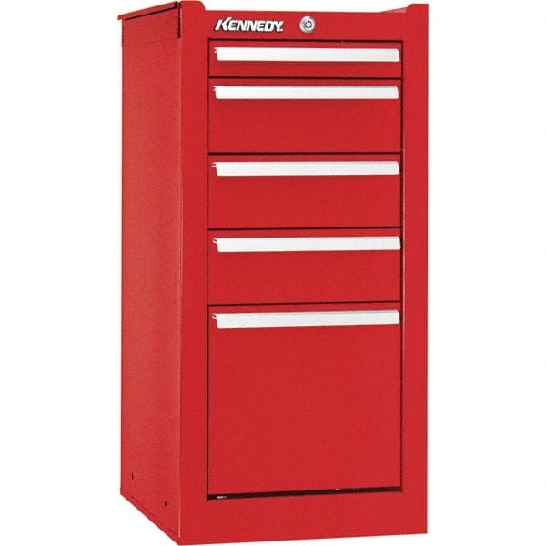 Side Cabinet: 5 Drawer, Red, Steel MPN:205XR