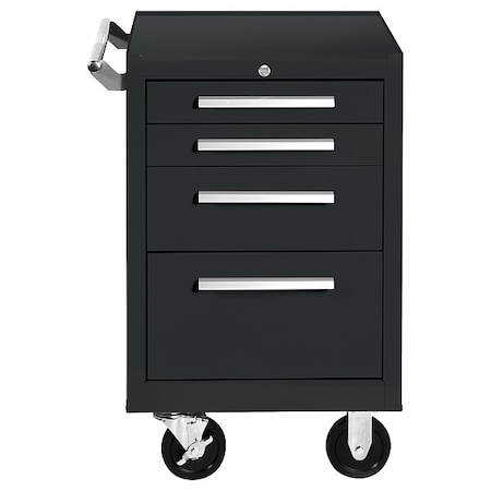 Rolling Tool Cabinet, 4 Drawer, Black, 21 in W MPN:21040XBK