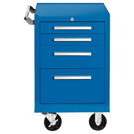 Rolling Tool Cabinet, 4 Drawer, Blue, 21 in W MPN:21040XBL