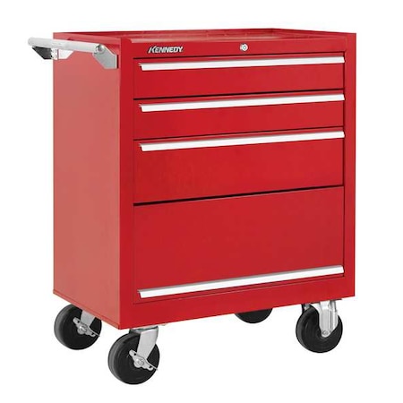 Rolling Tool Cabinet, 3 Drawer, Red, 27 in W x 18 in D x 35 in H MPN:273XR