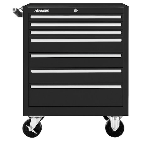 Rolling Tool Cabinet, 7 Drawer, Black, 27 in W MPN:277XBK