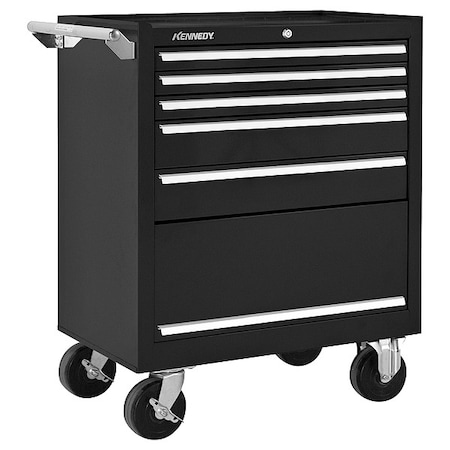 Rolling Tool Cabinet, 5 Drawer, Black, 29 in W MPN:295XBK