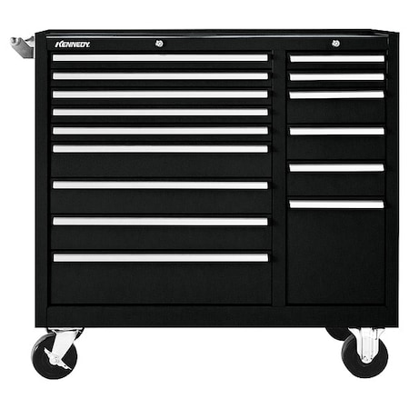 Rolling Tool Cabinet, 15 Drawer, Black, 39 in W MPN:315XBK