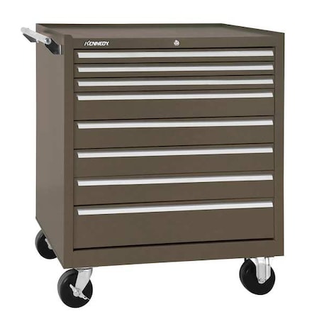 K2000 Series Rolling Tool Cabinet, 8 Drawer, Brown, Steel, 34 in W x 20 in D x 39 in H MPN:348XB