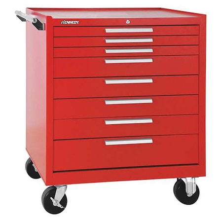 K2000 Series Rolling Tool Cabinet, 8 Drawer, Red, Steel, 34 in W x 20 in D x 39 in H MPN:348XR
