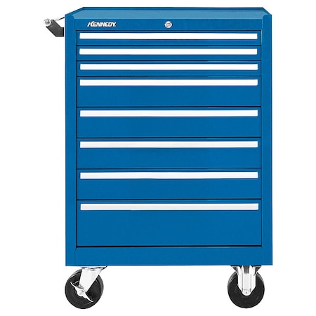 Rolling Tool Cabinet, 8 Drawer, Blue, 27 in W MPN:378XBL