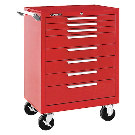 K Rolling Tool Cabinet, 8 Drawer, Red, 27 in W x 18 in D x 35 in H MPN:378XR