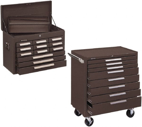 2 Piece, Brown Steel Chest/Roller Cabinet Combo MPN:8975994/0092367