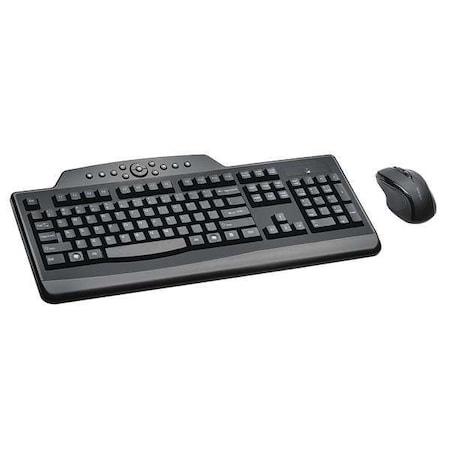 Keyboard/Mouse Set, Wireless, Black MPN:K72408USA