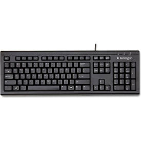 Kensington® 64370 Spill-Proof 104-Key Wired Keyboard Black 64370