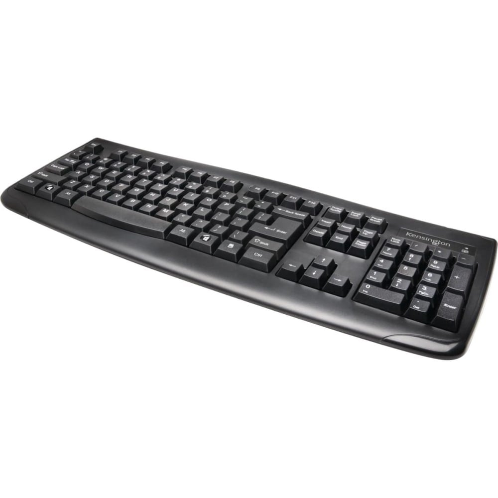 Kensington Pro Fit Wireless Keyboard - Black - Wireless Connectivity - RF - USB Interface - QWERTY Layout - Computer - Membrane Keyswitch - Black MPN:K72450USA