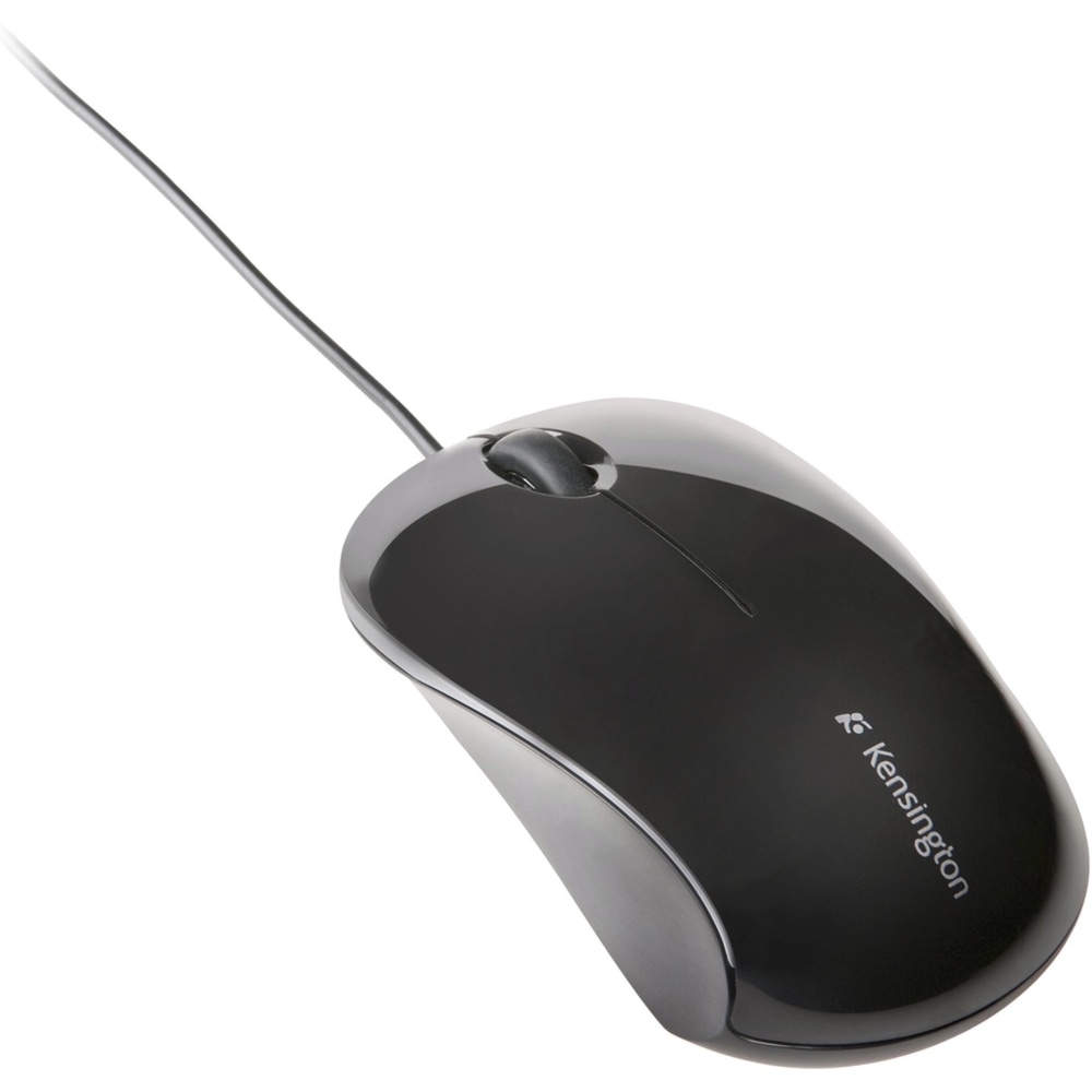 Kensington Mouse for Life USB Three-Button Mouse - Optical - Cable - Black - USB - 1000 dpi - Scroll Wheel - 3 Button(s) - Symmetrical - 1 MPN:K74531WW