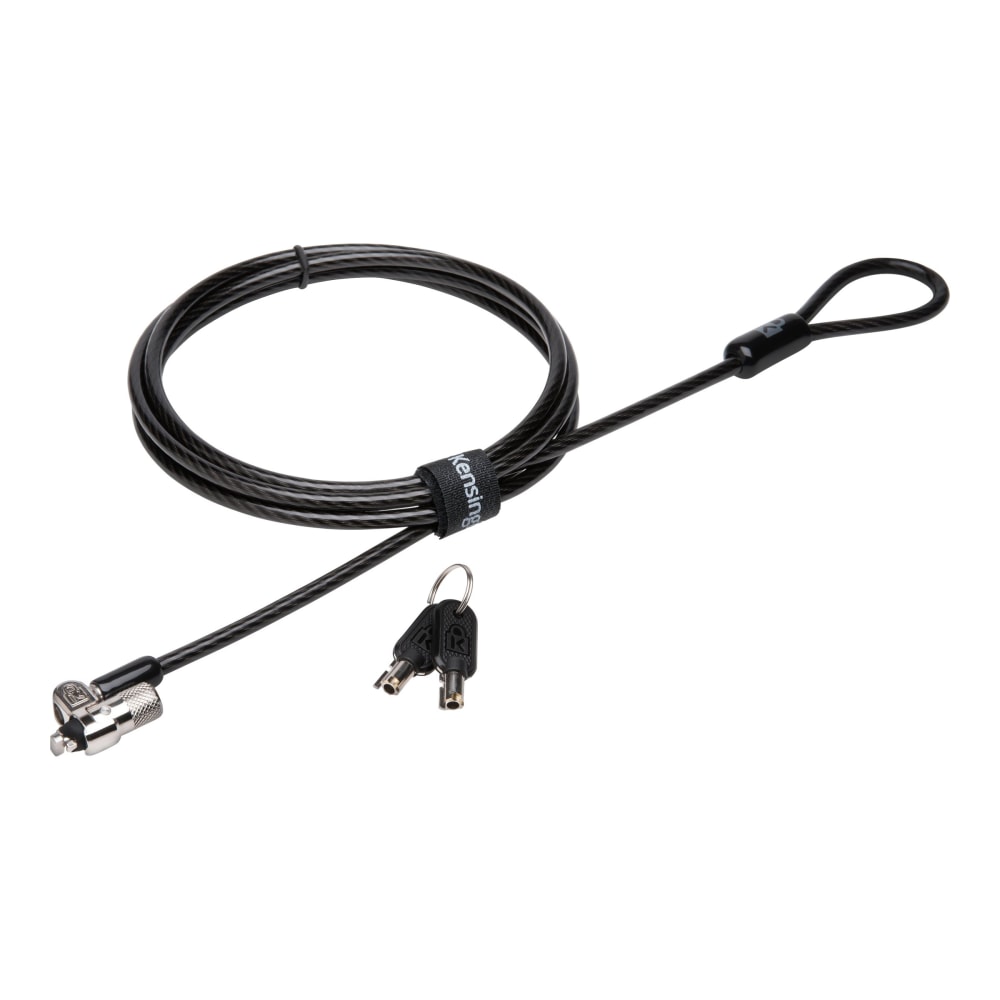 Kensington MicroSaver 2.0 Keyed Laptop Lock - Patented T-bar/Key Lock - Black, Silver - Carbon Steel - For Notebook MPN:K65020WW