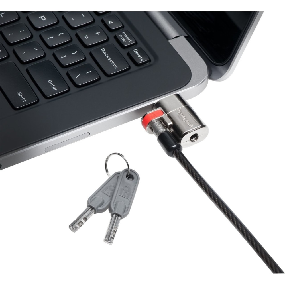 Kensington ClickSafe Keyed Laptop Lock for Wedge Security Slots - Security cable - black MPN:K67974WW
