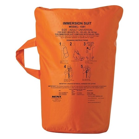 Immersion Suit Replacement Bag, Orange MPN:154200-200-004-13