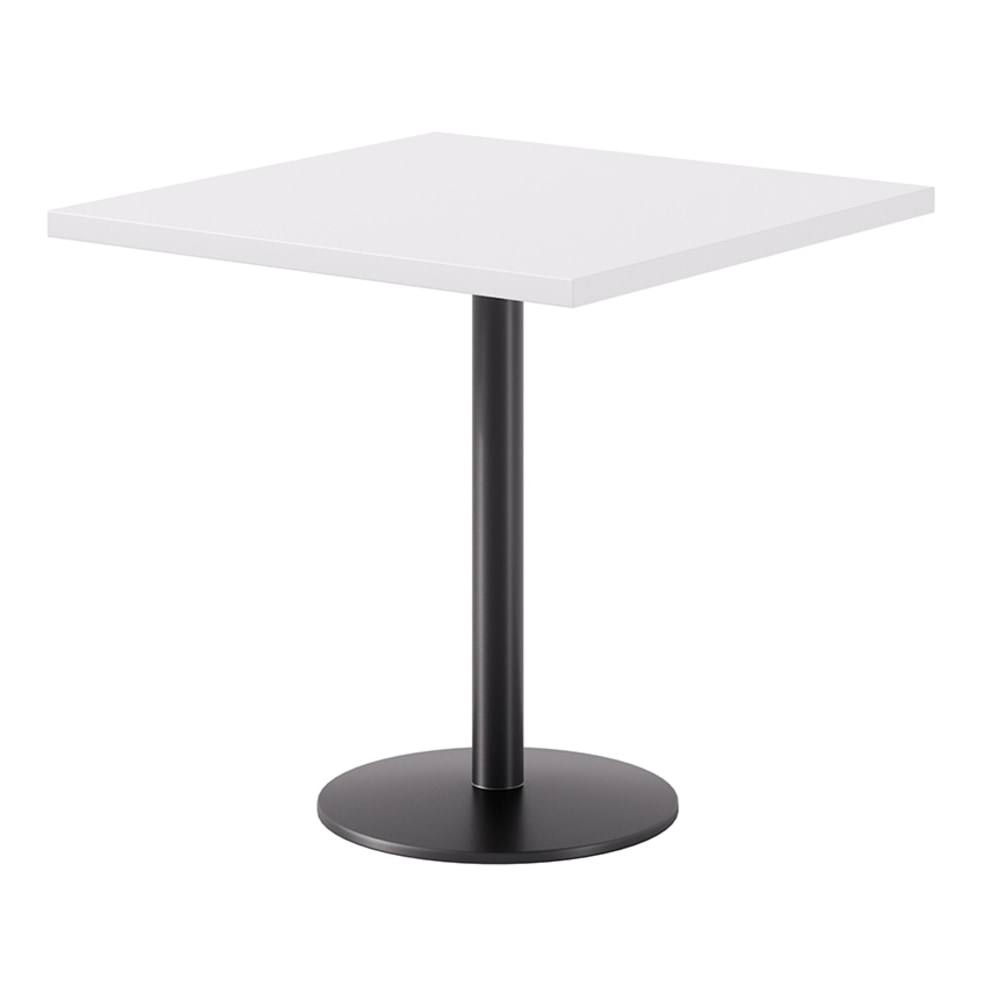 KFI Studios Proof Cafe Square Pedestal Table, 29inH x 30inW x 30inD, Designer White/Black MPN:840031943170