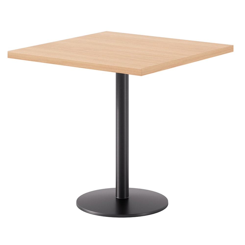 KFI Studios Proof Cafe Square Pedestal Table, 29inH x 30inW x 30inD, Maple/Black MPN:840031943200