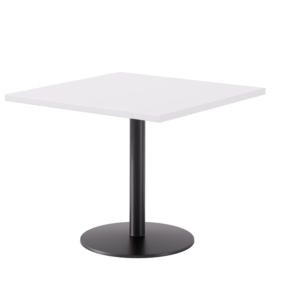 KFI Studios Proof Cafe Square Pedestal Table, 29inH x 36inW x 36inD, Designer White/Black MPN:840031943279