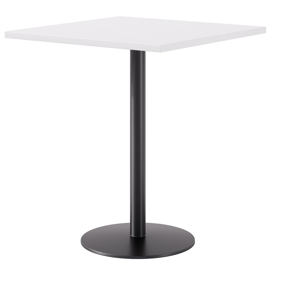 KFI Studios Proof Bistro Square Pedestal Table, 41inH x 36inW x 36inD, Designer White/Black MPN:840031943323