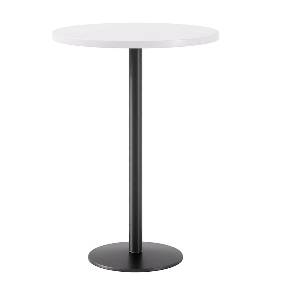 KFI Studios Proof Bistro Round Pedestal Table, 41inH x 30inW x 30inD, Designer White/Black MPN:840031943521