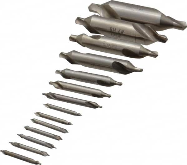 14 Pc #5/0 to #8 High Speed Steel Combo Drill & Countersink Set MPN:OUR STOCK