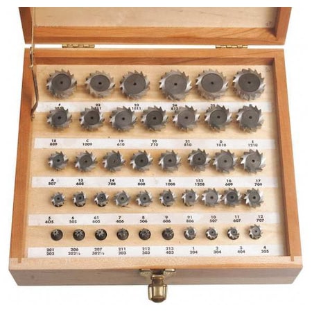 Keyseat Cutter Set, Staggered, No 405, 41 pcs MPN:943-000-330
