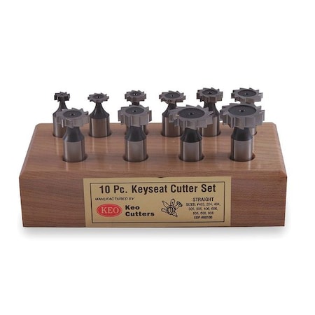 Keyseat Cutter Set, 10 PC, HSS, STR MPN:943-000-337