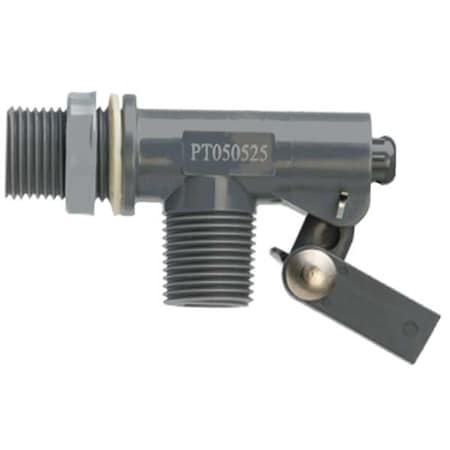 Float Valve, 1/2 In, PVC, Bulkhead Mount MPN:PT050525