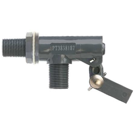 Float Valve, 3/8 In, PVC, Bulkhead Mount MPN:PT3838187