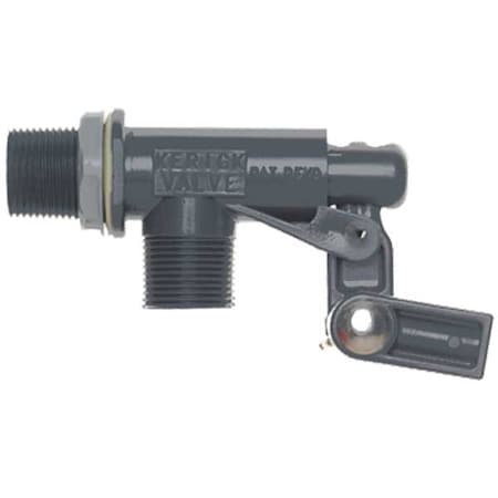 Float Valve, 3/4 In, PVC, Bulkhead Mount MPN:PT75SS
