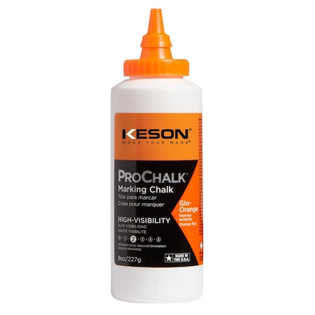 Marking Chalk, Orange, Semi-Permanent, 8oz MPN:8GO