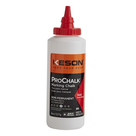 Marking Chalk, Red, Semi-Permanent, 8 oz MPN:8R