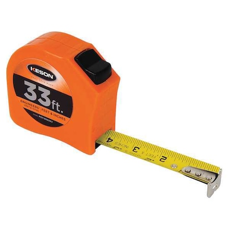33 ft Engineer's Tape Measure, 1 in Blade MPN:PGT181033V