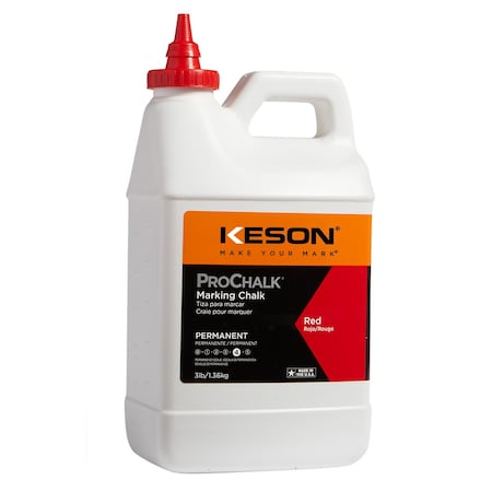 Marking Chalk, Red, Permanent, 3 lb MPN:PM103RED