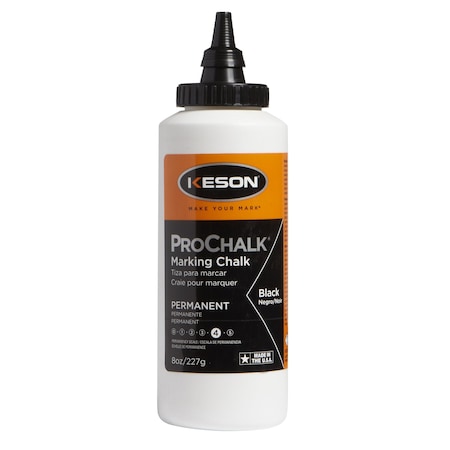Marking Chalk, Black, Permanent, 8 oz MPN:PM8BLACK