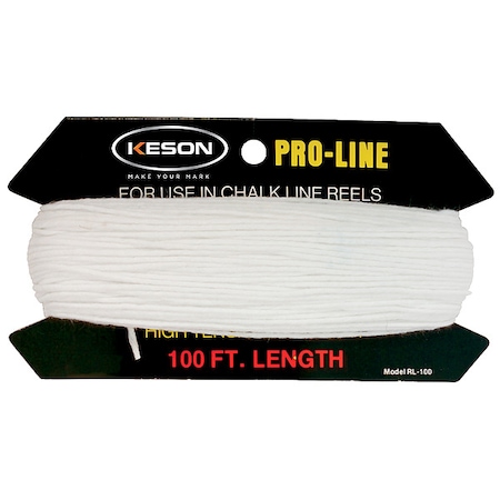 Chalk Line Reel Line, 100 ft L, Twisted MPN:RL100