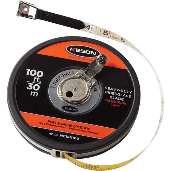 Tape Measure: 100' Long, 1/2