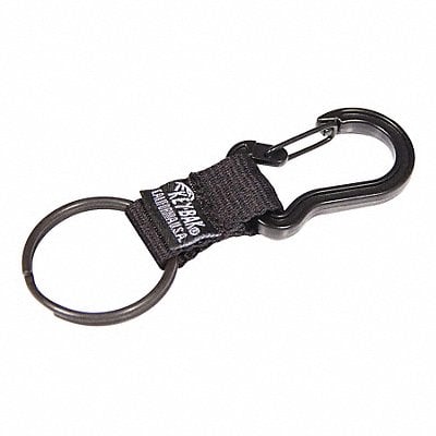 Key Ring with Snap-On Carabiner Black MPN:0308-201