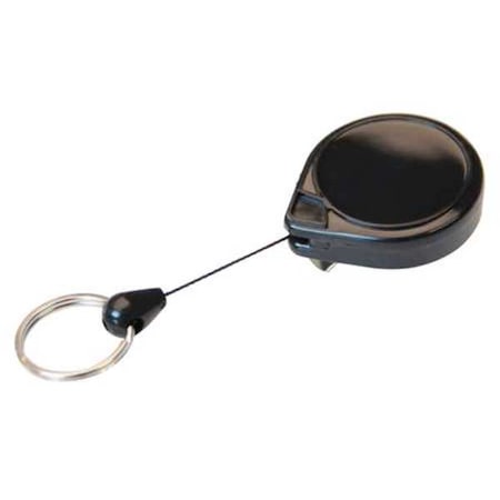 Badge Holder, Split Ring Type, 3/4 in Ring Size, Black MPN:0050-005