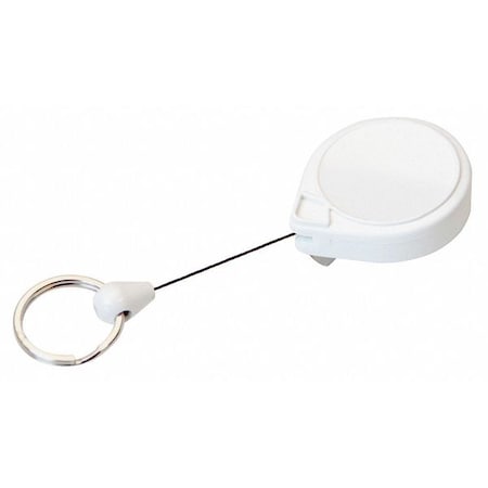 Badge Holder, Split Ring Type, 3/4 in Ring Size, White MPN:0053-005