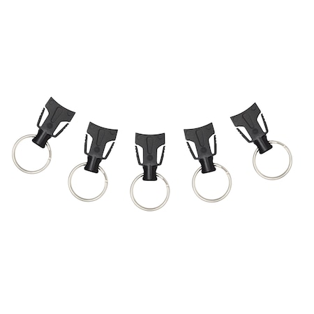 5-Pack key ring set for Quik Connect retractable keychain, Large 1.125in MPN:0KM0-00AA4-5