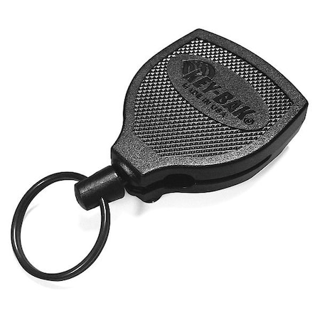 Key Retractor, Black, Stainless Steel, Clip-On Belt MPN:0S48-847