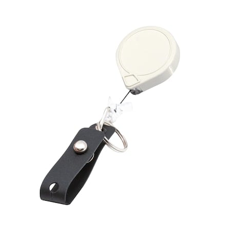 Round HD Super Duty MINI-BAK, White, Swivel Clip, Hi-Capacity Strap/Split Ring, POLY MPN:0026-0164-H
